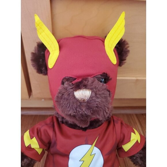 Brown Build-A-Bear Stuffed Animal Plush The Flash Outfit Wired Arms Sound‎ JL - Picture 3 of 13